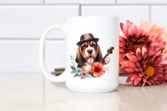 Fun Watercolor Baby Bloodhound Clipart Product Image 2