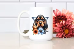 Fun Watercolor Baby Bloodhound Clipart Product Image 2