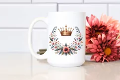 Sublimation Sticker Flower Watercolor Crown Clipart Product Image 2