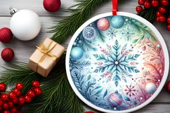 Round Christmass Ornament PNG Product Image 2