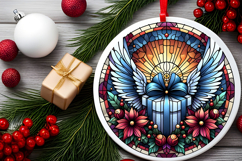 Round Christmass Ornament PNG Product Image 2