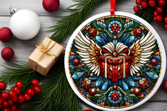 Round Christmass Ornament PNG Product Image 2