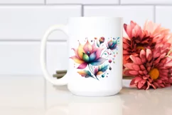 Watercolor Whimsical Flower | Sublimation Clipart Product Image 2