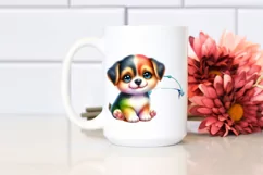 Colorful Small Baby Puppy Smiling | Clipart Product Image 2