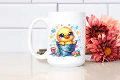 Colorful Baby Duck | Watercolor Product Image 2