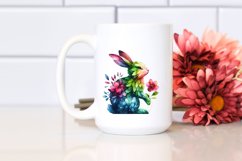 Vibrant Bunny with Flowers PNG Product Image 2