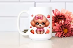 Cute Watercolor Baby Poodle Clipart Product Image 2