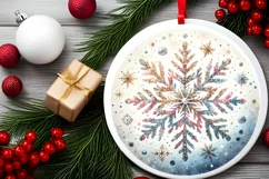 Round Christmas Ornament Sublimation|Clipart Product Image 2