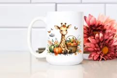 Baby Giraffe with Vegetables Basket | Clipart Product Image 2