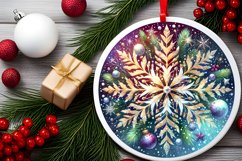 Round Christmas Ornament Sublimation|Clipart Product Image 2