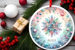 Round Christmas Ornament Sublimation|Clipart Product Image 2