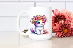 Vibrant Baby Kitten Sitting PNG Product Image 2