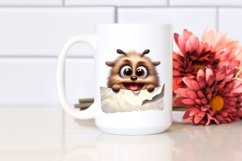 Crazy Looking Elk Peek Over Flowers | Sublimation | Clipart Product Image 2