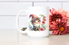 Watercolor Gnome with Snapdragon | Clipart Product Image 2