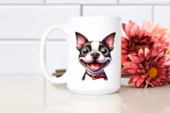Crazy Boston Terrier Popping Eyes | Sublimation | Clipart Product Image 2