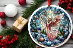 Round Christmas Ornament Sublimation|Clipart Product Image 2