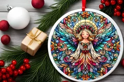 Round Christmas Ornament Sublimation|Clipart Product Image 2