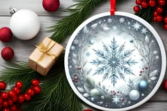 Round Christmas Ornament Sublimation|Clipart Product Image 2