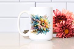 Abstract Vibrant Sunflower PNG Product Image 2