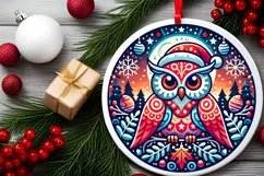 Round Christmas Ornament Sublimation|Clipart Product Image 2