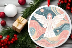 Round Christmas Ornament Sublimation|Clipart Product Image 2