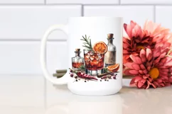 Sublimation Sticker Flower Watercolor Negroni Clipart Product Image 2