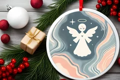Round Christmas Ornament Sublimation|Clipart Product Image 1
