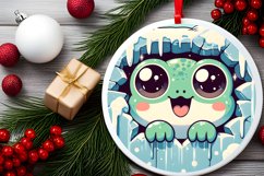 Round Christmas Ornament Sublimation|Clipart Product Image 2