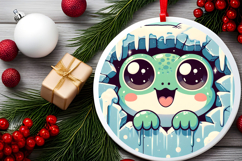 Round Christmass Ornament PNG Product Image 2