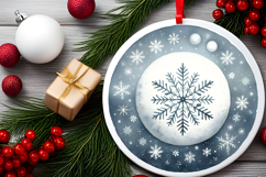 Round Christmass Ornament PNG Product Image 2