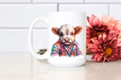 Cow in Jive Dancer Outfit, Fun PNG Product Image 2