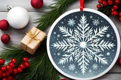 Round Christmas Ornament Sublimation|Clipart Product Image 2