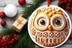 Round Christmas Ornament Sublimation|Clipart Product Image 1