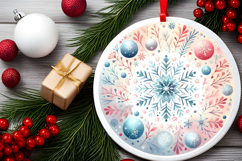 Round Christmass Ornament PNG Product Image 2