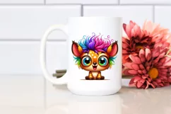 Cute Colorful Cartoon Deer | Sublimation | Clipart Product Image 2
