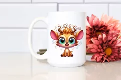 Cute Colorful Cartoon Deer | Sublimation | Clipart Product Image 2