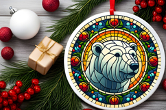 Round Christmass Ornament PNG Product Image 2