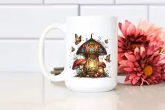 Magical Mushroom with Watercolor Splash PNG Product Image 2
