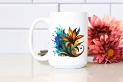 Abstract Wooden Stained Freesia | Sublimation Clipart Product Image 2