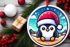 Round Christmas Ornament Sublimation|Clipart Product Image 2
