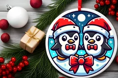 Round Christmas Ornament Sublimation|Clipart Product Image 2
