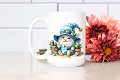 Detailed Cute Gnome in Watercolor | Sublimation Clipart Product Image 2