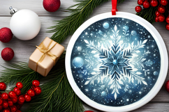 Round Christmass Ornament PNG Product Image 2