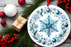 Round Christmass Ornament PNG Product Image 2