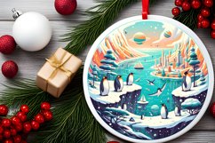 Round Christmas Ornament Sublimation|Clipart Product Image 1