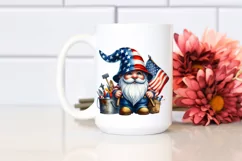 Detailed Patriotism Watercolor Gnome Product Image 2