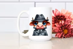 Funny Cow with Hat Clipart PNG Product Image 2