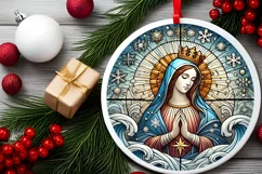 Round Christmas Ornament Sublimation|Clipart Product Image 1