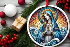 Round Christmas Ornament Sublimation|Clipart Product Image 1