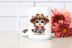 Watercolor Baby Cat with Hat PNG Product Image 2